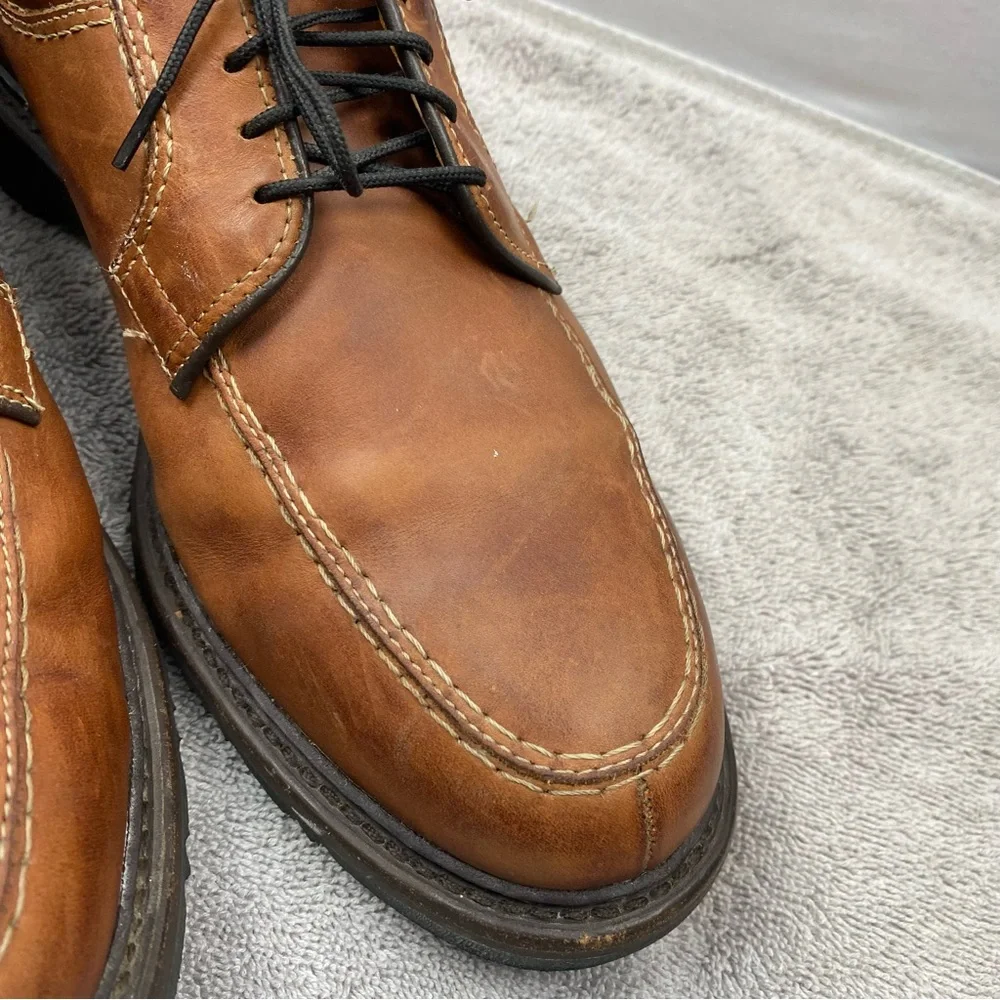 Allen Edmonds Wilbert Men Sz 10 Brown Leather Split Toe Derby Shoes Preppy